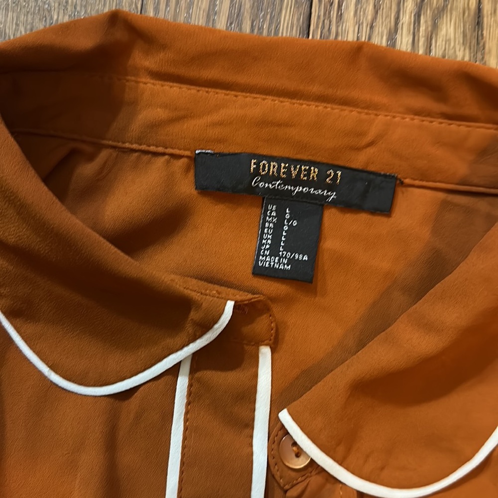 Orange button down - Picture 2 of 3